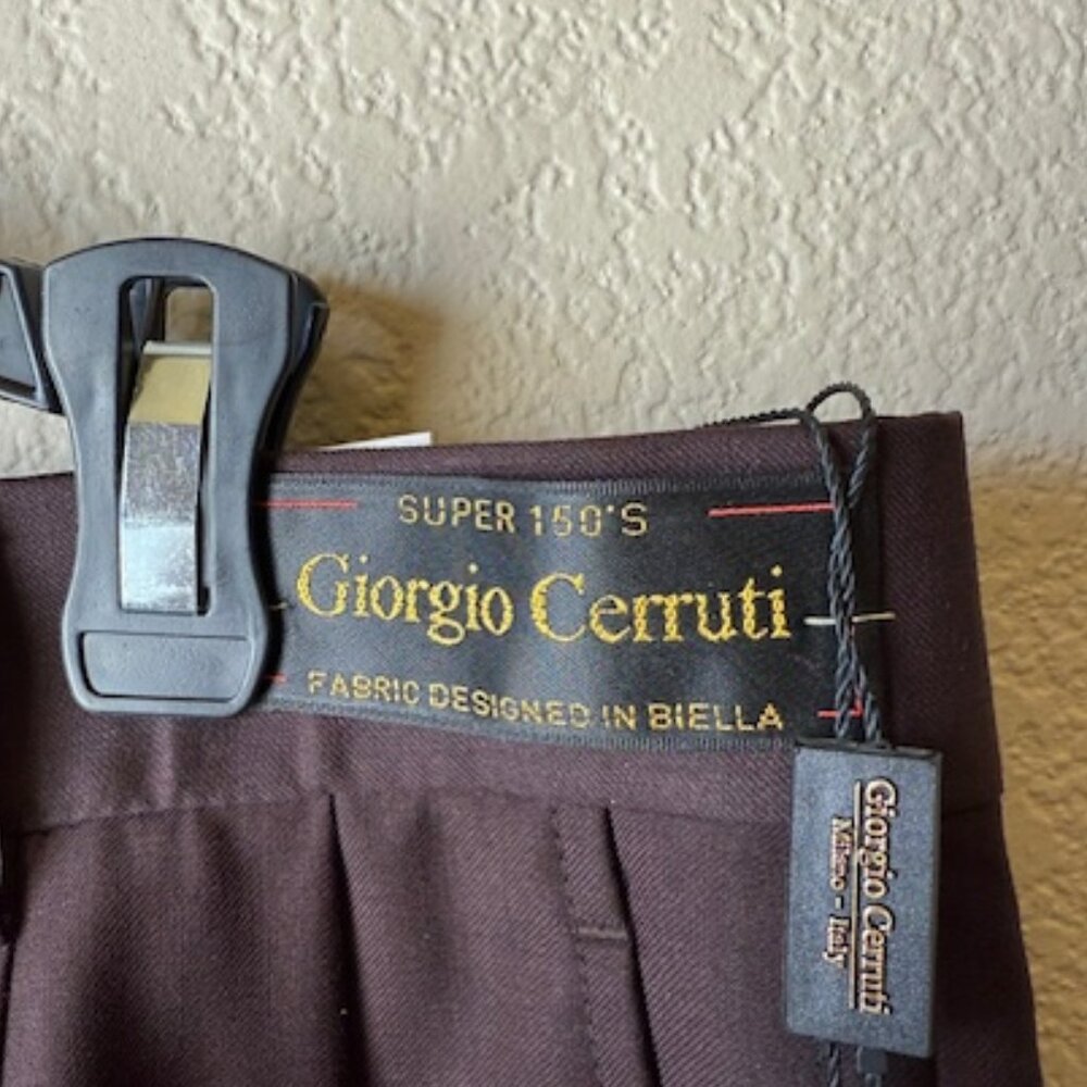 Mens slacks, Giorgio Cerruti, 34W, brown, NWT